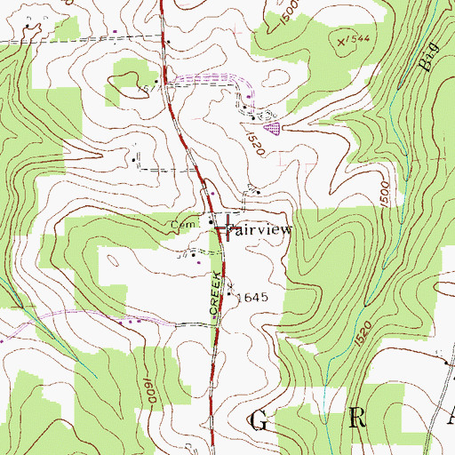 Topographic Map of Fairview, PA