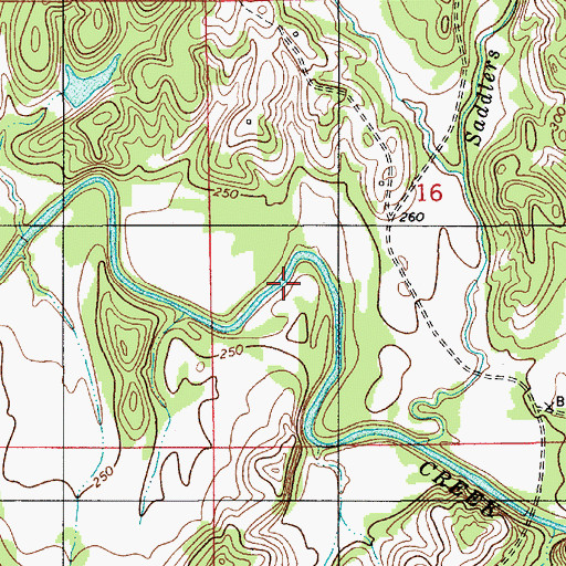 Topographic Map of Hopewell Branch, AL
