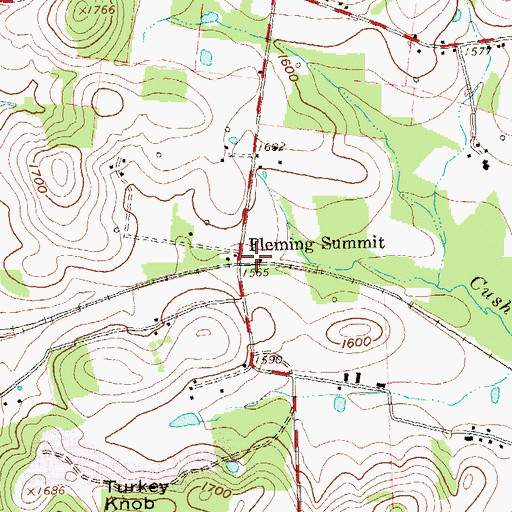 Topographic Map of Fleming Summit, PA