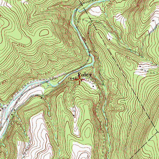 Topographic Map of Foley, PA