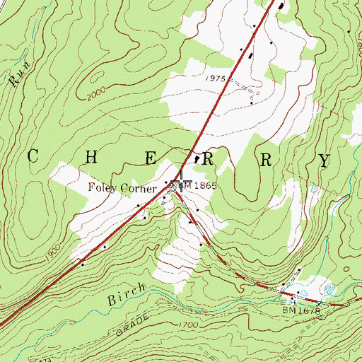 Topographic Map of Foley Corner, PA