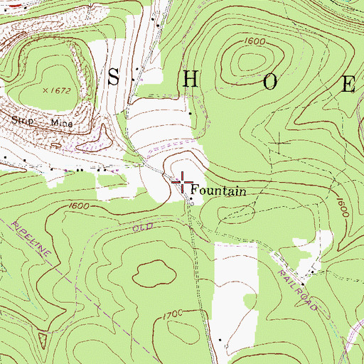 Topographic Map of Fountain, PA