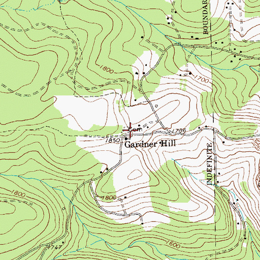 Topographic Map of Gardner Hill, PA