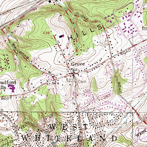 Topographic Map of Grove, PA