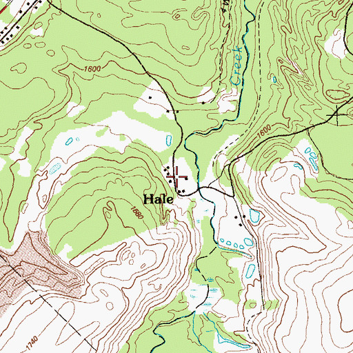 Topographic Map of Hale, PA