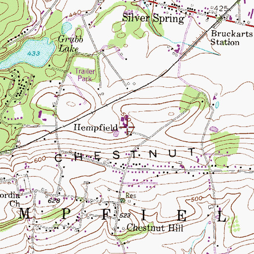 Topographic Map of Hempfield, PA