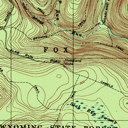 Topographic Map of Hoagland Vista, PA