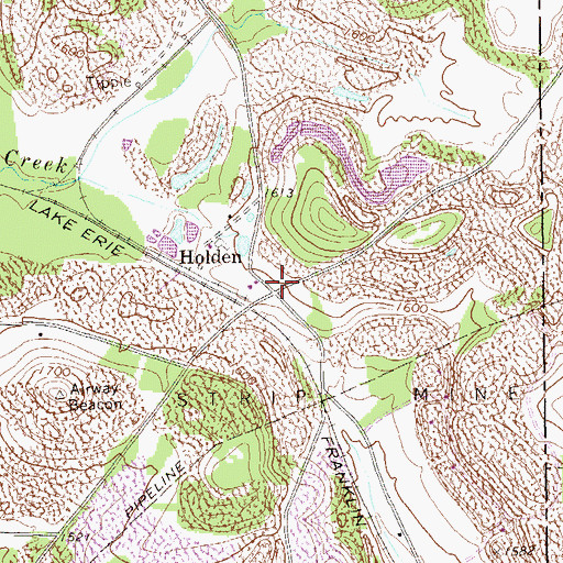 Topographic Map of Holden, PA