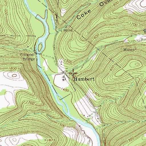 Topographic Map of Humbert, PA