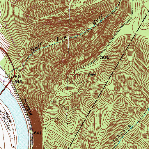 Topographic Map of Hyner View, PA