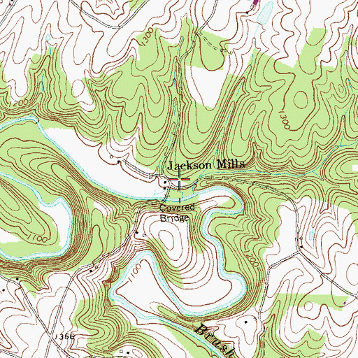 Topographic Map of Jackson Mills, PA