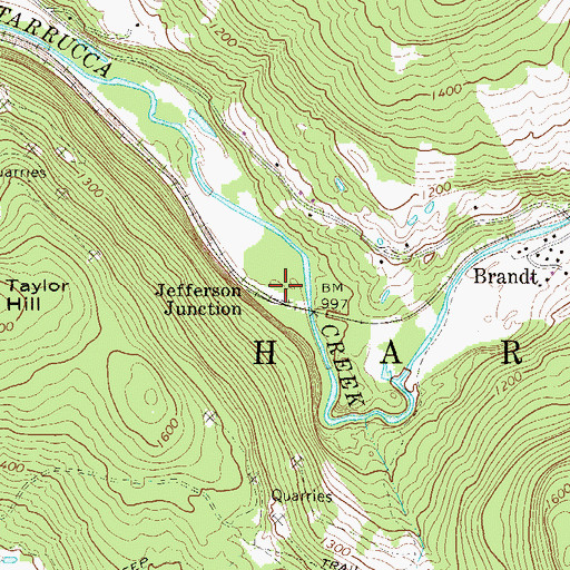 Topographic Map of Jefferson Junction, PA