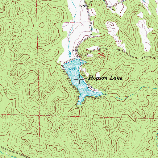 Topographic Map of Hopson Lake, AL