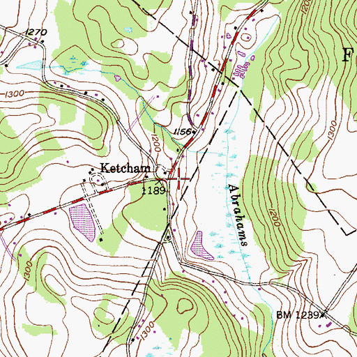 Topographic Map of Ketcham, PA