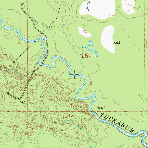 Topographic Map of Horn Branch, AL