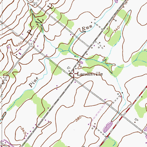 Topographic Map of Landisville, PA