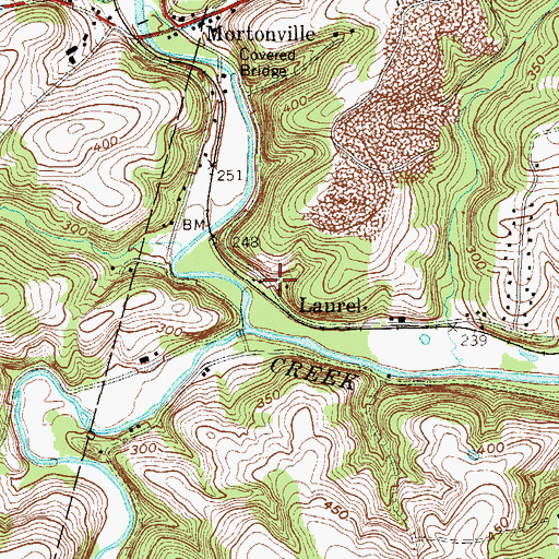 Topographic Map of Laurel, PA