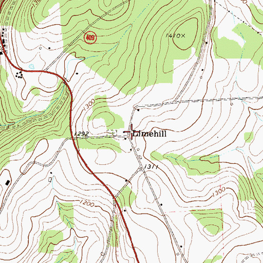 Topographic Map of Limehill, PA