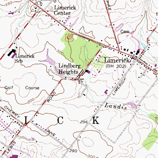 Topographic Map of Lindberg Heights, PA