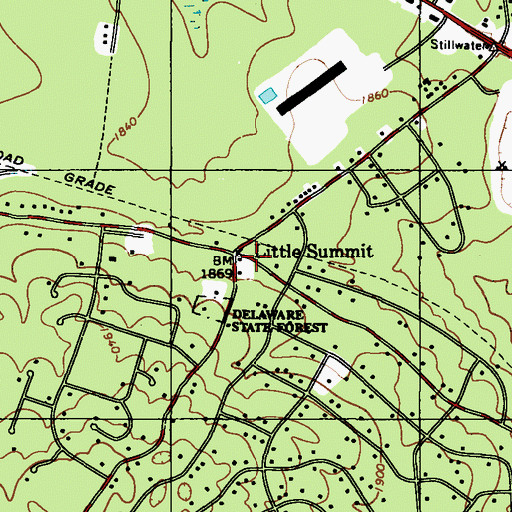 Topographic Map of Little Summit, PA