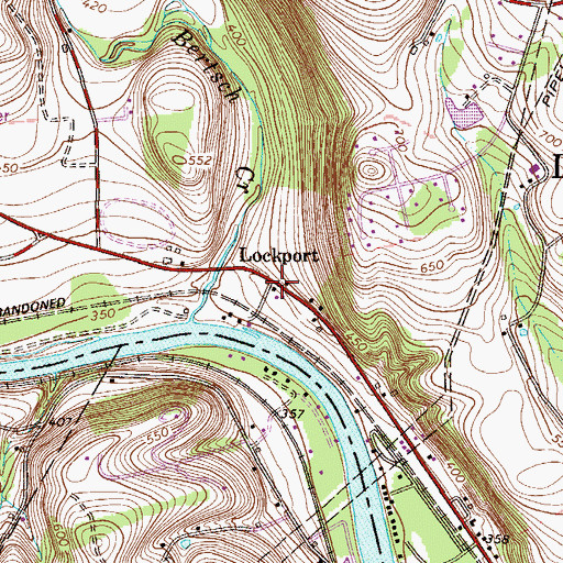 Topographic Map of Lockport, PA