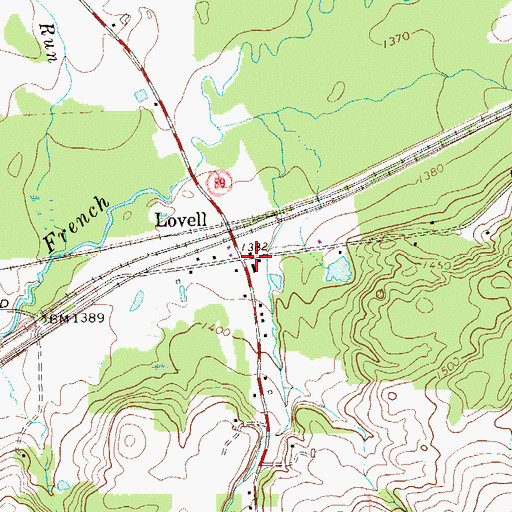 Topographic Map of Lovell, PA