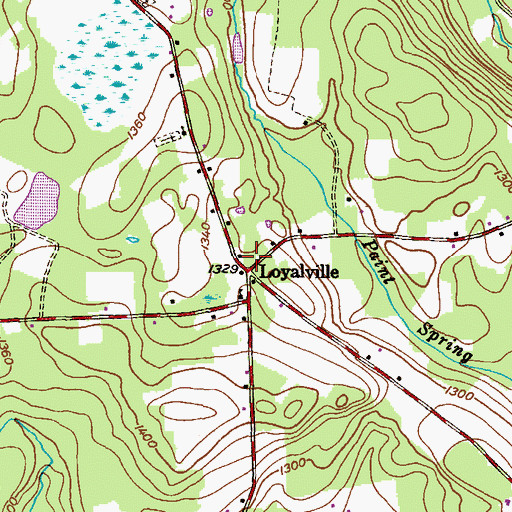 Topographic Map of Loyalville, PA