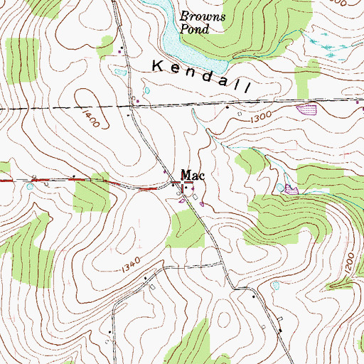 Topographic Map of Mac, PA