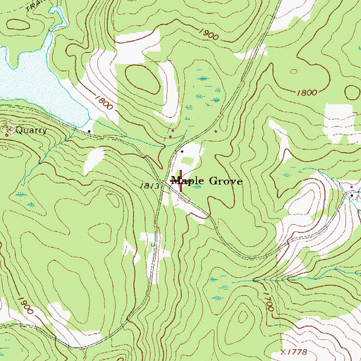 Topographic Map of Maple Grove, PA