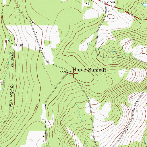 Topographic Map of Maple Summit, PA