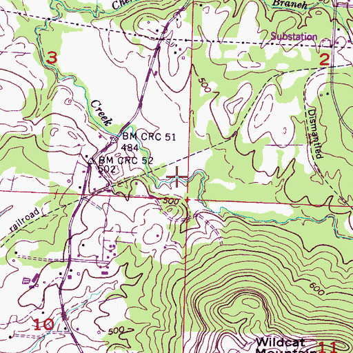 Topographic Map of Horseapple Cove, AL