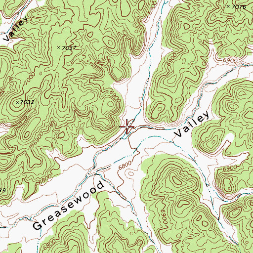 Topographic Map of Sweathouse Valley, AZ