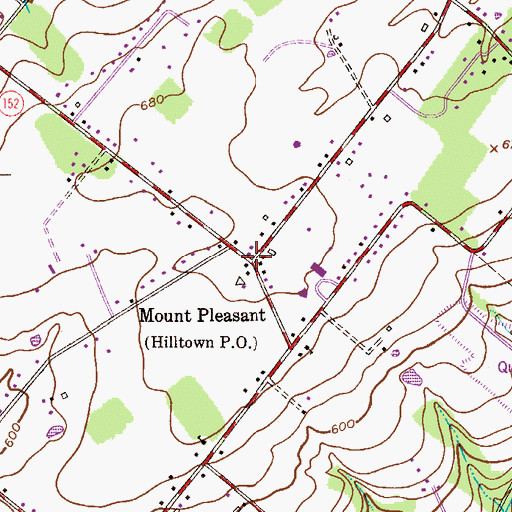 Topographic Map of Mount Pleasant, PA