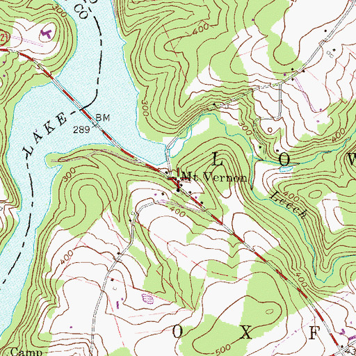Topographic Map of Mount Vernon, PA