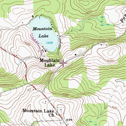 Topographic Map of Mountain Lake, PA