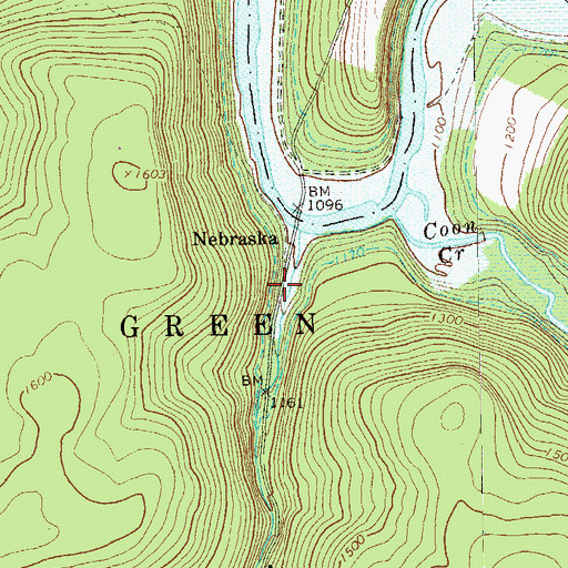 Topographic Map of Nebraska, PA