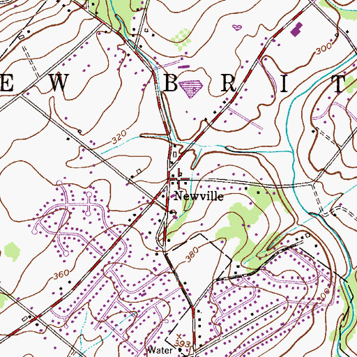 Topographic Map of Newville, PA