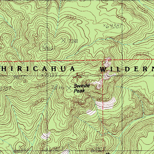 Topographic Map of Swede Peak, AZ
