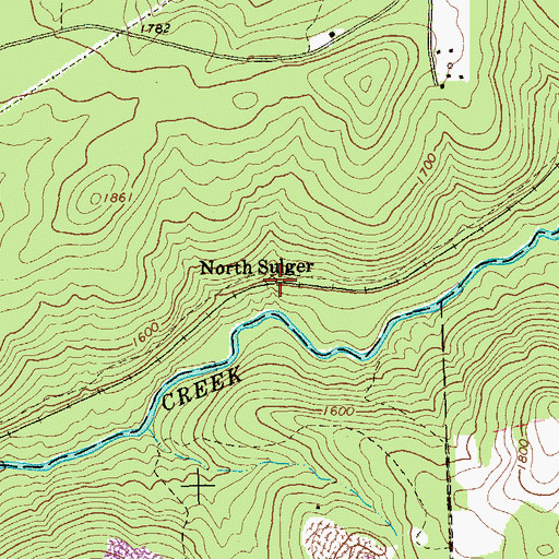 Topographic Map of North Sulger (historical), PA