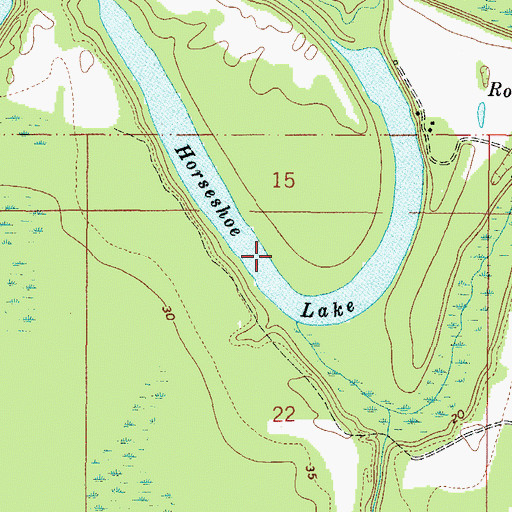 Topographic Map of Horseshoe Lake, AL