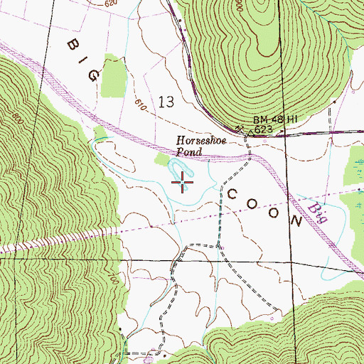 Topographic Map of Horseshoe Pond, AL