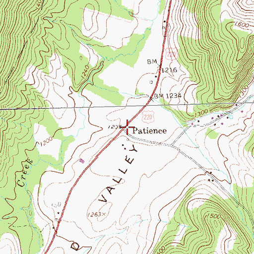 Topographic Map of Patience, PA