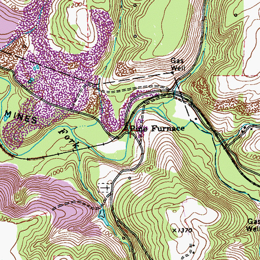 Topographic Map of Pine Furnace, PA