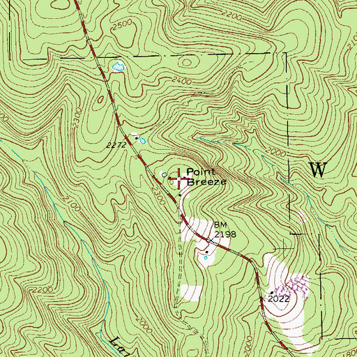 Topographic Map of Point Breeze, PA