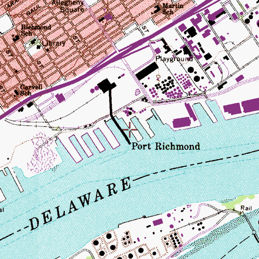 Topographic Map of Port Richmond, PA