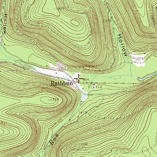 Topographic Map of Rathbun, PA