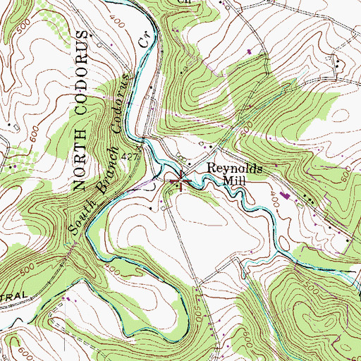 Topographic Map of Reynolds Mill, PA