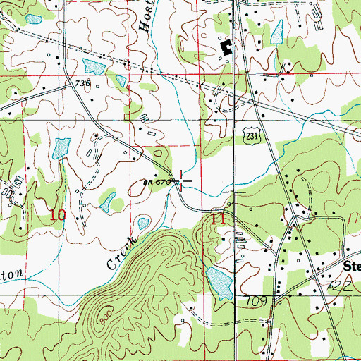 Topographic Map of Hostler Creek, AL