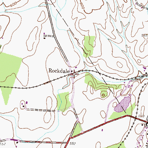 Topographic Map of Rockdale, PA
