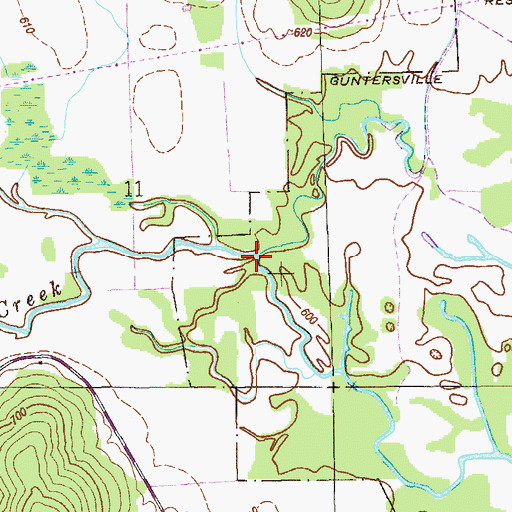 Topographic Map of Houston Branch, AL